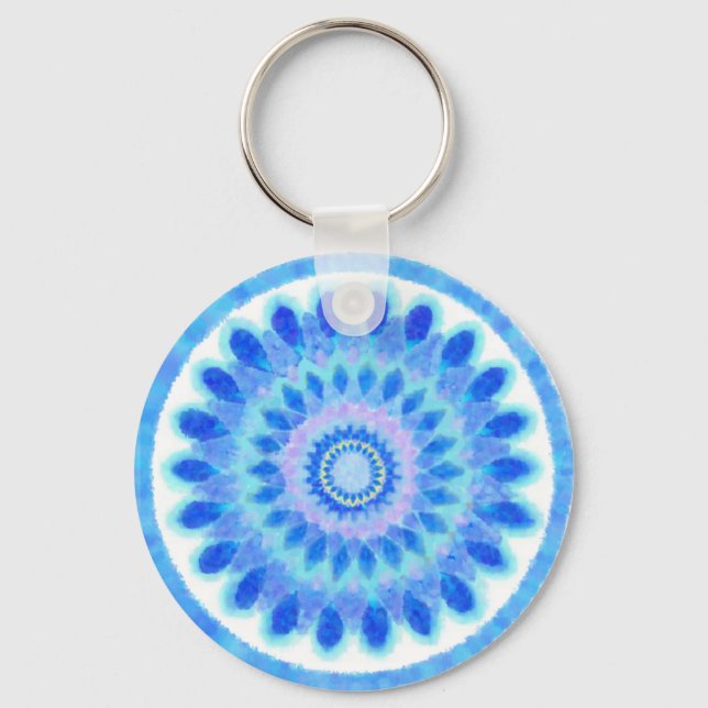 Blue Water Wheel Keychain (Front)
