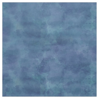 Blue Watercolor Abstract Clouds Pattern Fabric