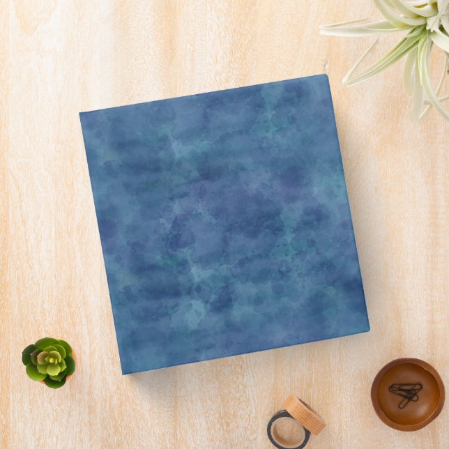 Blue Watercolor Abstraction  Binder (In Situ)