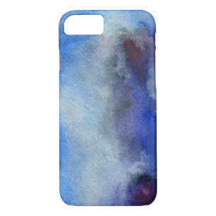 Blue Watercolor Art Apple iPhone 7, Barely There Case-Mate iPhone Case