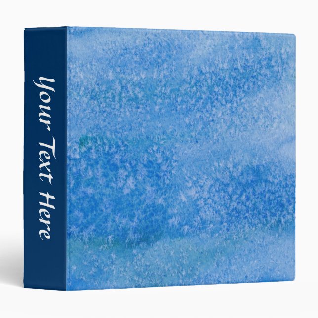 Blue Watercolor Background Binder (Front/Spine)