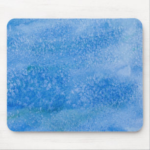 Blue Watercolor Background Mouse Pad