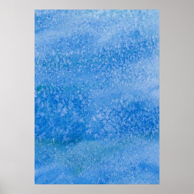 Blue Watercolor Background Poster (Front)