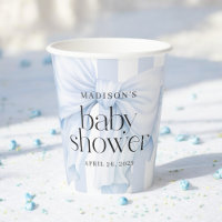Blue Watercolor Bow Boy Baby Shower