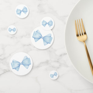 Blue Watercolor Bow Confetti