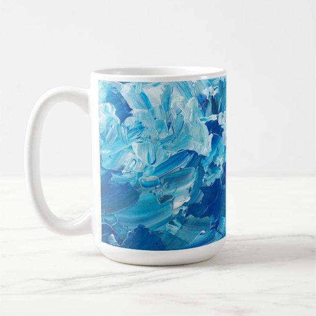 Blue Watercolor Coffee Mug (Left)