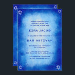 Blue Watercolor Custom QR Code Bar Bat Mitzvah Invitation<br><div class="desc">Perfect card to announce a bat mitzvah, bar mitzvah or other Jewish celebration! Hand made watercolor art for you on the front and back side! FULLY CUSTOMIZABLE! Click on “Personalize” above to edit the text and add your link to the QR code. Click "edit using design tool" to adjust the...</div>