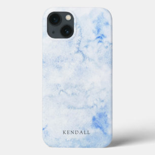 Blue Watercolor Elegant iPhone 13 Case