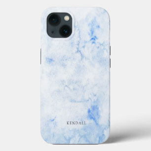 Blue Watercolor Elegant iPhone 13 Case