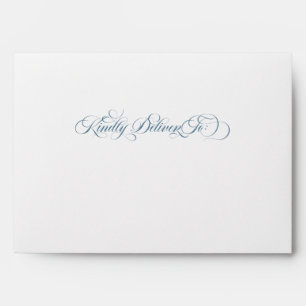 Blue Watercolor Enchanting Cloudscape Wedding Envelope