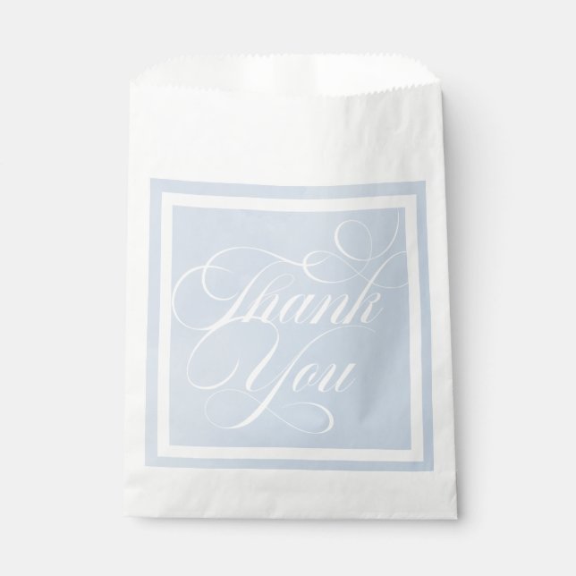 Blue Watercolor Enchanting Cloudscape Wedding Favour Bag (Front)