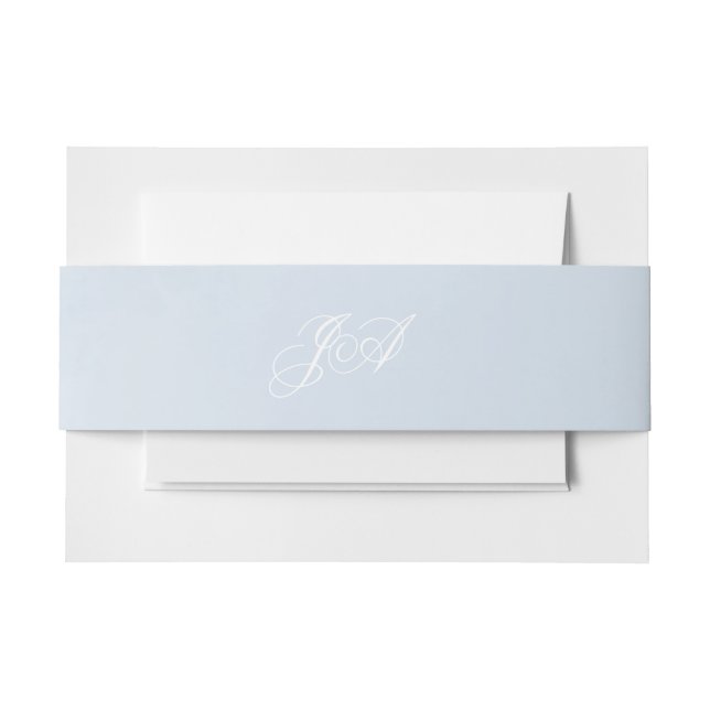 Blue Watercolor Enchanting Cloudscape Wedding Invitation Belly Band (Front Example)