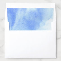 Blue Watercolor Envelope Liner