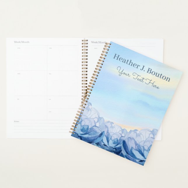 Blue Watercolor Floral Planner (Display)