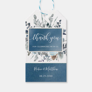 Blue Watercolor,  Floral Wedding/other Thank You Gift Tags