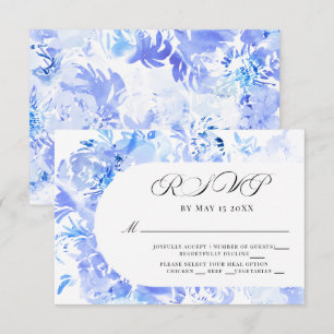 Blue Watercolor Flower Arch RSVP