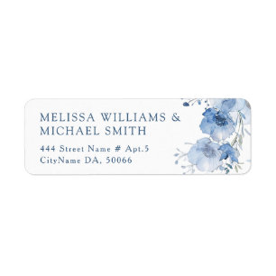 Blue Watercolor Flower Wedding