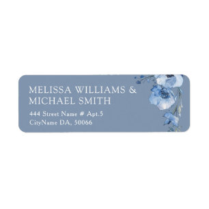 Blue Watercolor Flower Wedding
