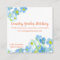 Blue Watercolor Flowers Butterfly