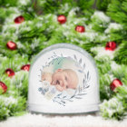 blue watercolor frame Baptism thank you