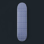 Blue Watercolor Gingham Skateboard<br><div class="desc">A style as classic as your A-game, this playful skateboard features a fun blue watercolor gingham design.</div>