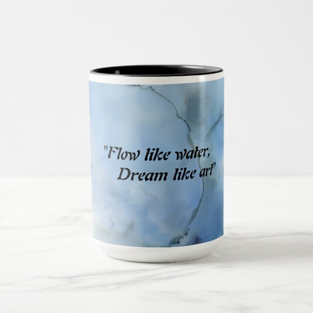 Blue Watercolor Illusion Mug (Center)
