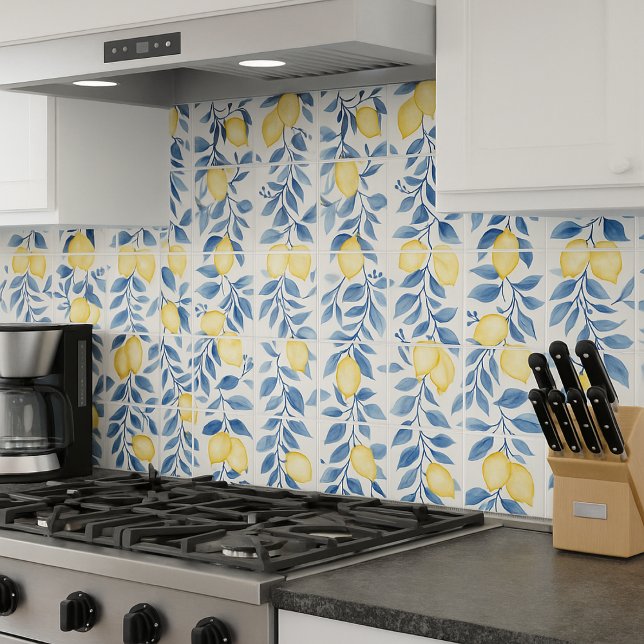 Blue Watercolor Lemon Tile (Creator Uploaded)