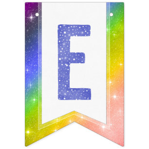 Blue Watercolor Love Is Love Rainbow LGBT Bunting Flags
