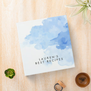 Blue Watercolor Minimal Calm Soft Binder
