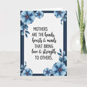 Blue Watercolor Moms Day Card