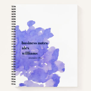 Blue Watercolor Notebook