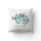 Blue Watercolor Octopus Throw Pillow