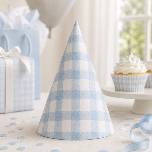 Blue watercolor pattern birthday hat (Creator Uploaded)