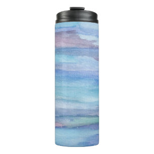 Blue Watercolor Pattern  Thermal Tumbler