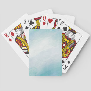 Blue watercolor playing cards