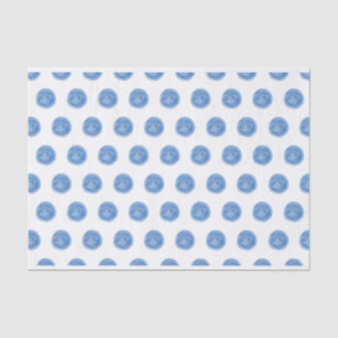 Blue Watercolor Polka Dots Tissue Paper