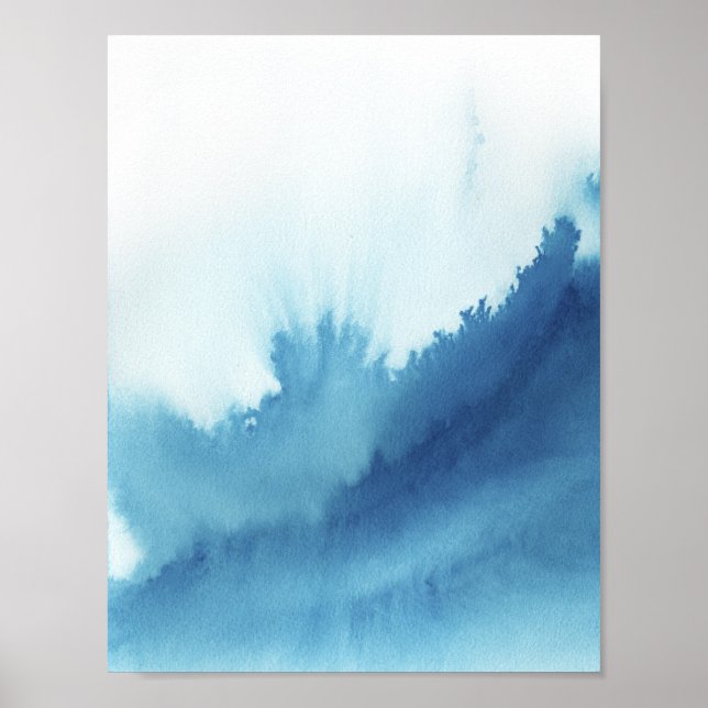 Blue Watercolor Poster (Front)