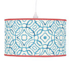 Blue Watercolor Quatrefoil Block Print