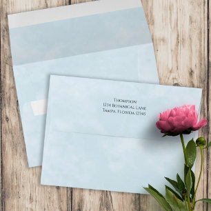 Blue Watercolor Return Address Envelope