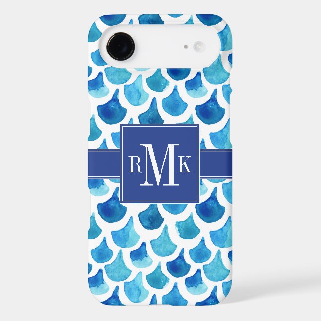 Blue Watercolor Scale Pattern Case-Mate Samsung Galaxy Case (Back)