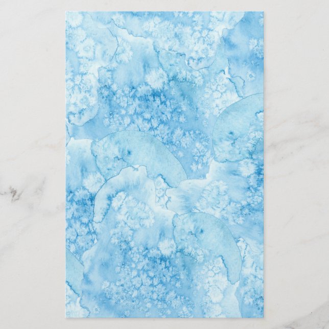 Blue Watercolor Sea Life Artisan Soap Wrap (Front)