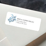 Blue Watercolor Sea Turtle Address<br><div class="desc">Designed to coordinate with my Classic Seaside Watercolor Theme,  this simple sea turtle return address label features an elegant watercolor turtle in shades of blue. Personalize with your name and address. Perfect for the beach weddings and mailings. To see more coastal designs visit www.zazzle.com/lovelypaperboutique</div>