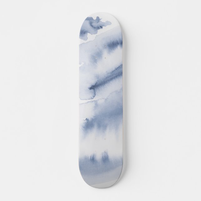 Blue Watercolor Skateboard (Front)