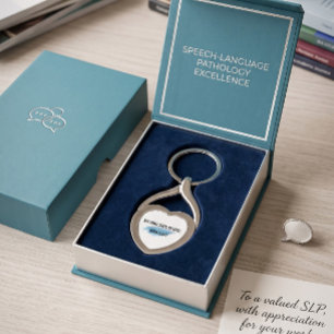 Blue Watercolor SLP Keychain