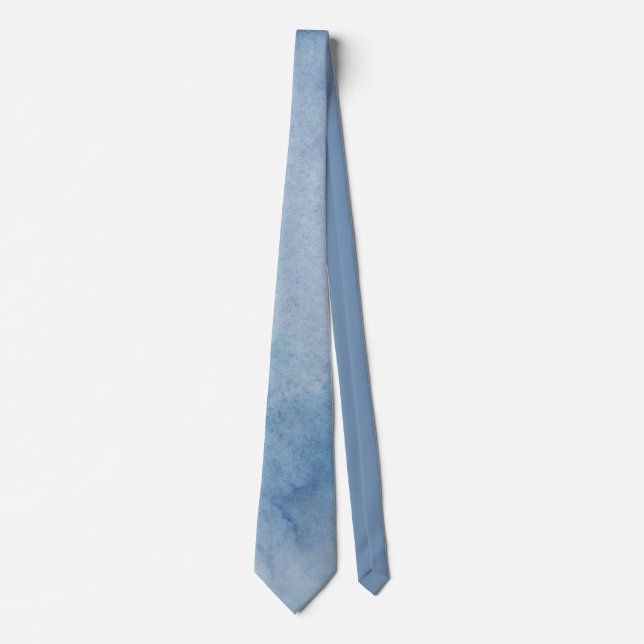 Blue Watercolor Texture Tie (Front)