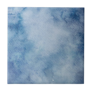 Blue Watercolor Texture Tile