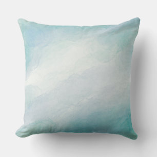 Blue watercolor throw pillow