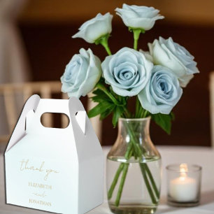 Blue Watercolor Wave Wedding Favor Box