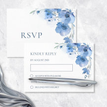 Blue Watercolor Wedding