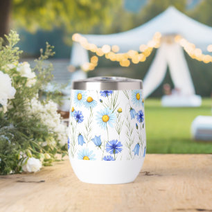 Blue Watercolor Wildflower